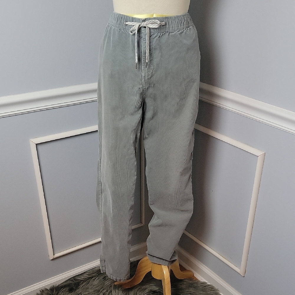 VUORI Optimist Gray Corduroy Elastic Waist Performance Casual Straight Leg‎ Pant